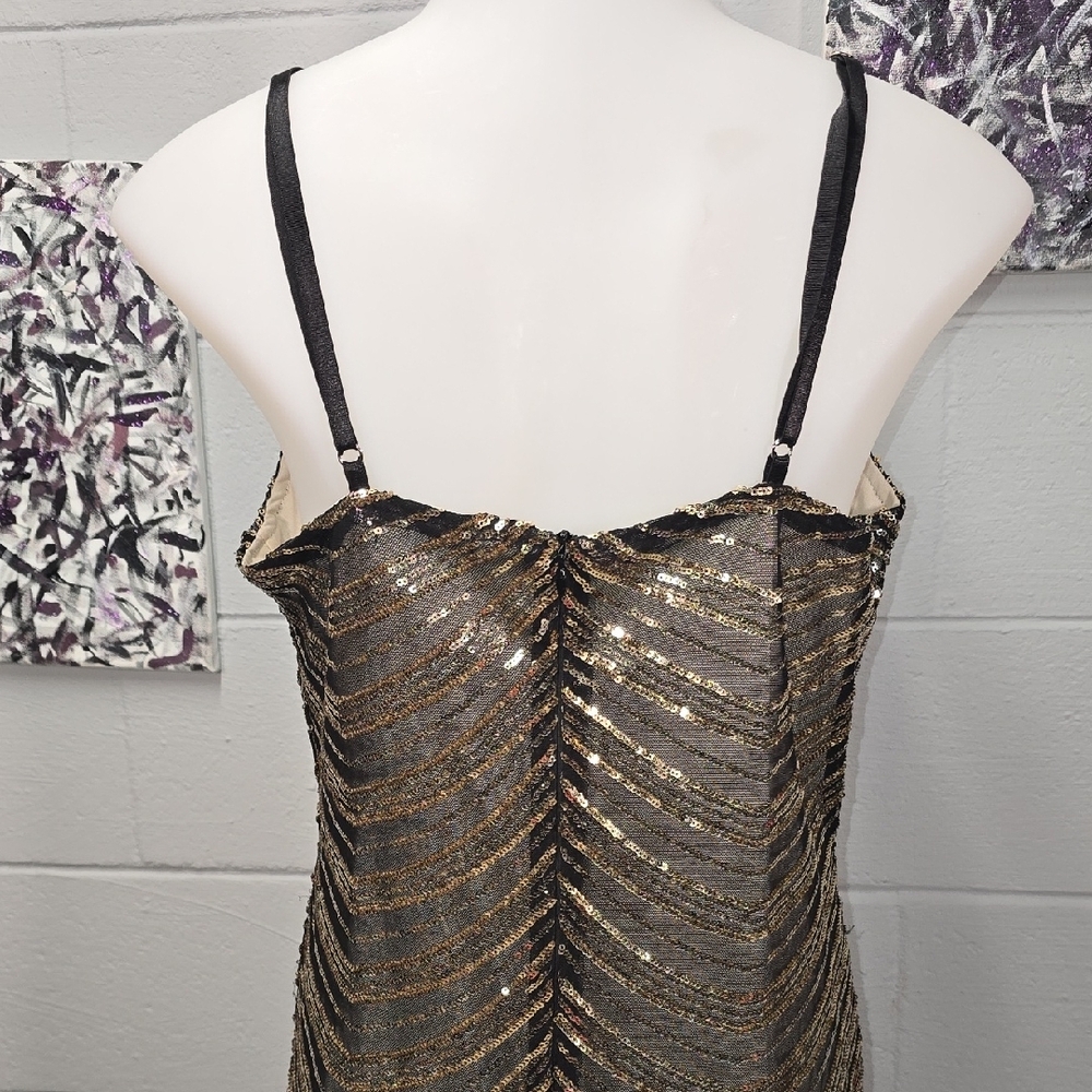 Fashion Nova Black and Gold Dress - Picture 8 of 12